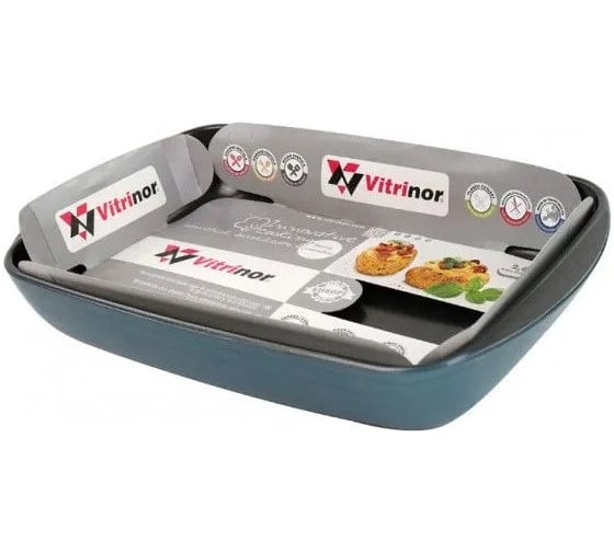 Форма для выпечки Vitrinor прямоугольная голубая 31х21х5 01400009