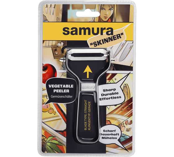 Овощечистка Samura из нержавеющей стали, лезвие прямое SVP-01/K