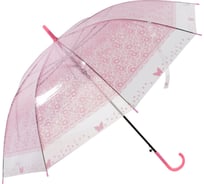 Полуавтоматический зонт-трость Рыжий кот BASIC, 90 см, ЭВА, розовый 107551