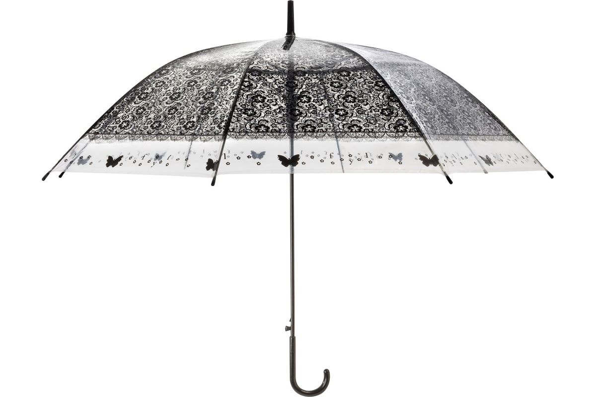 Полуавтоматический зонт-трость Рыжий кот BASIC, 90 см, ЭВА, черный ...