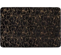 Ковер Этель Тиснение цвет черный 100x150 см, 500 г/кв.м 7061222