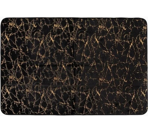 Ковер Этель Тиснение цвет черный 100x150 см, 500 г/кв.м 7061222 1