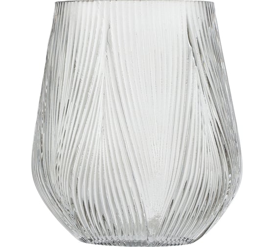 Ваза Gipfel FROST 15x14 см. Материал: стекло. Цвет: серый 43198