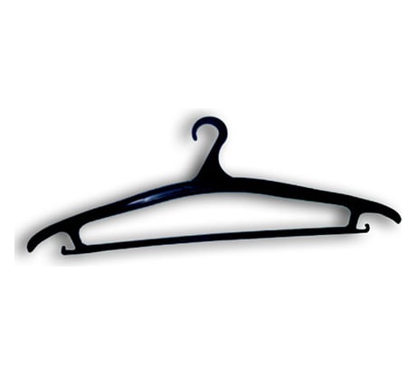 Вешалка для верхней одежды Мультипласт Групп размер 48-50, черная MPG3435