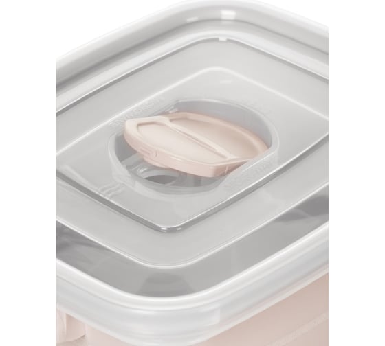 Контейнер для СВЧ HOBBY LIFE розовый 0.5 л прямоугольный HL021521P