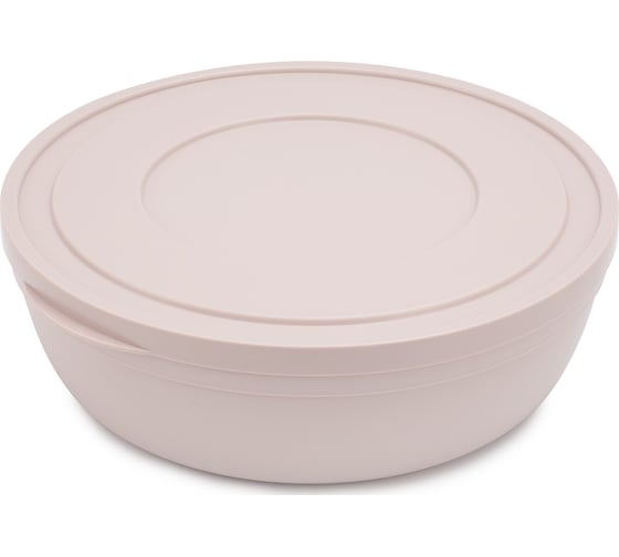 Салатник HOBBY LIFE SANDY розовый 6 л 31 см, низкий с крышкой HL031331P