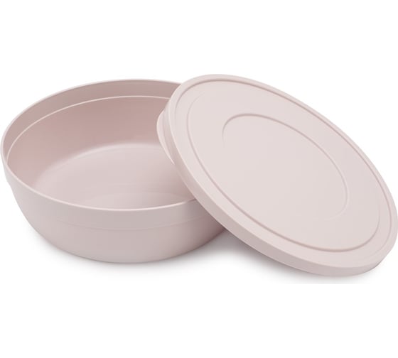 Салатник HOBBY LIFE SANDY розовый 6 л 31 см, низкий с крышкой HL031331P