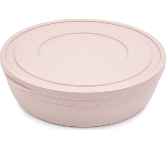 Салатник HOBBY LIFE SANDY розовый 4 л 28.5 см, низкий с крышкой HL031330P
