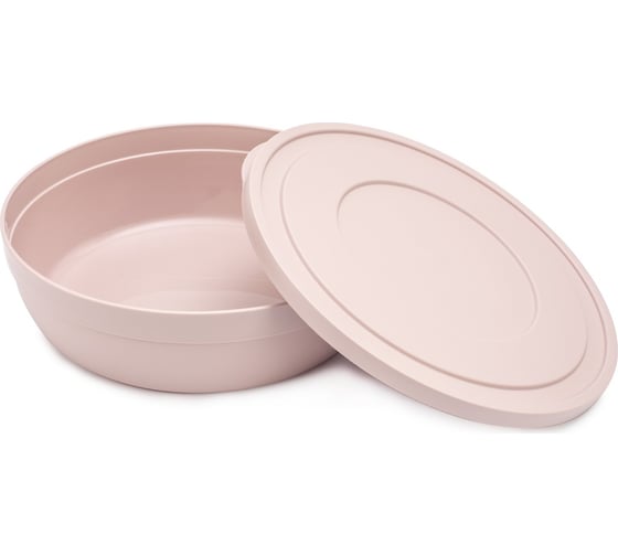 Салатник HOBBY LIFE SANDY розовый 4 л 28.5 см, низкий с крышкой HL031330P