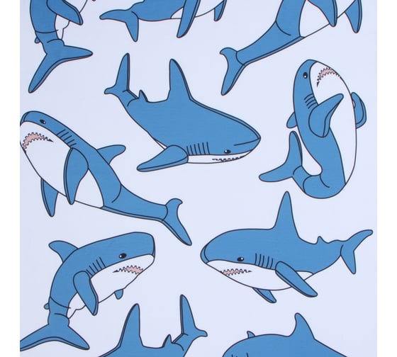 Плед Этель Funny shark, 75x100 см, 100% полиэстер, флис 190 г/м2 10356964