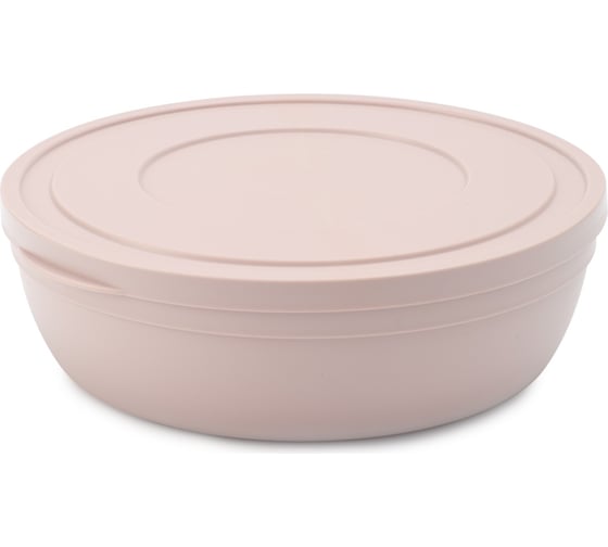 Салатник HOBBY LIFE SANDY розовый 1.8 л 21.5 см, низкий с крышкой HL031328P