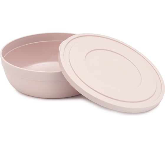 Салатник HOBBY LIFE SANDY розовый 1.8 л 21.5 см, низкий с крышкой HL031328P