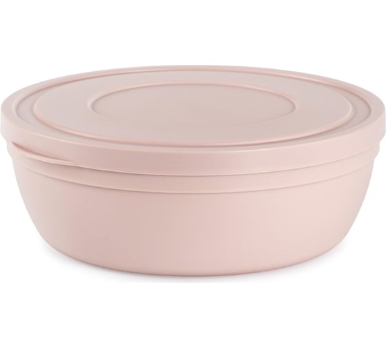 Салатник HOBBY LIFE SANDY розовый 1 л 16.9 см, низкий с крышкой HL031327P