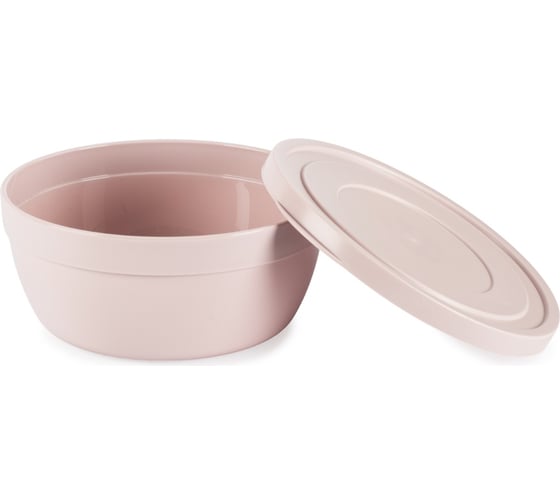 Салатник HOBBY LIFE SANDY розовый 0.5 л 12.4 см, низкий с крышкой HL031326P