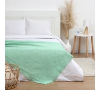 Плед Этель Home 130x180 см, зеленый, 80% хлопок, 20% п/э 10285436