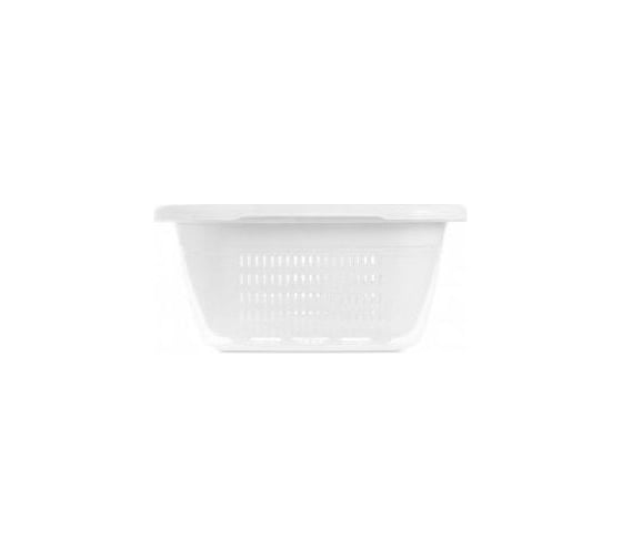 Миска HOBBY LIFE EMERALD белая 3.8 л квадратная с дуршлагом HL031078SW