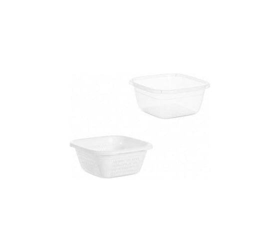 Миска HOBBY LIFE EMERALD белая 3.8 л квадратная с дуршлагом HL031078SW