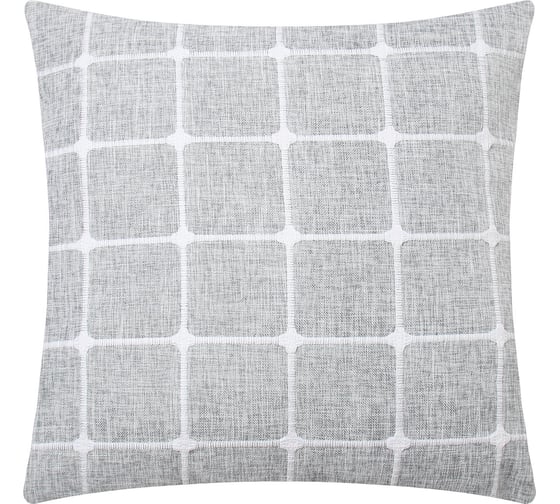 Чехол на подушку Этель Квадраты серый, 45x45 см, 100% п/э 10101064
