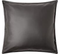 Чехол на подушку Этель кожзам, 45x45 см, черный 9667756