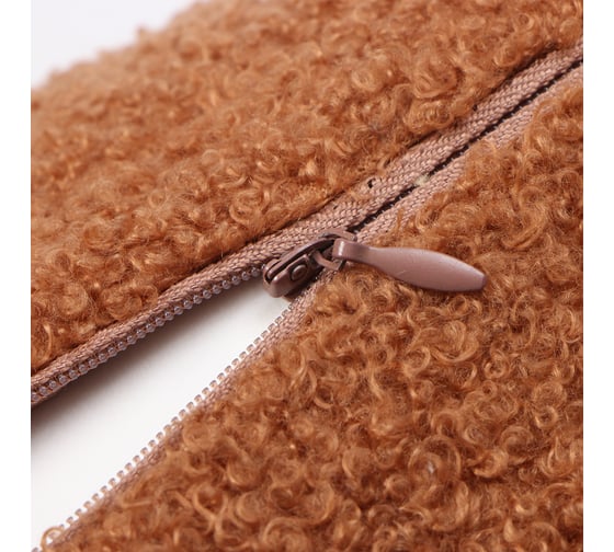 Чехол на подушку Этель Boucle 43x43 см, коричневый, 100% п/э 10101059