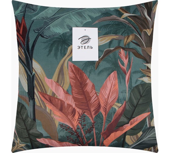 Чехол на подушку Этель Leaves 45x45 см, 100% п/э, велюр 10068674