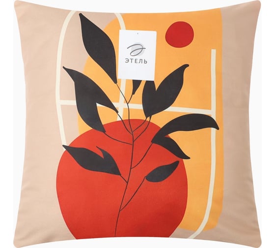 Чехол на подушку Этель Tropical night 45x45 см, 100% п/э, велюр 10219395