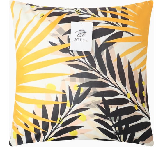 Чехол на подушку Этель Tropics 45x45 см, 100% п/э, велюр 10219396