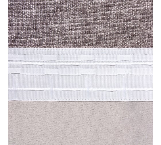 Портьерная штора Этель Natural 145x265 см, серый, рогожка/блэкаут, 275 г/м2 10181966