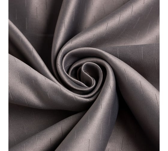 Портьерная штора Этель Штрихи серый, на шторной ленте, 250x265 см, 100% полиэстер 5800386