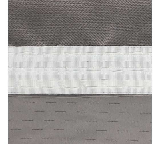 Портьерная штора Этель Штрихи серый, на шторной ленте, 145x265 см, 100% полиэстер 5800385