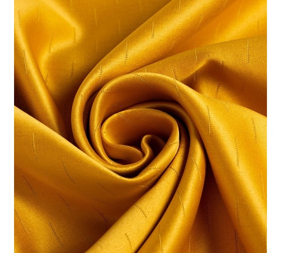 Портьерная штора Этель Штрихи желтый, на люверсах, 145x260 см, 100% полиэстер 5800389