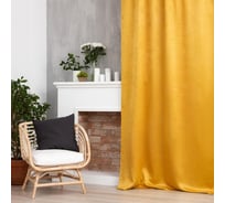 Портьерная штора Этель Классика желтый, на люверсах, 250x265 см, 100% полиэстер 5800326