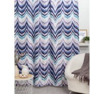 Портьерная штора Этель Памир 290x260 см, синий, 100% полиэстер, блэкаут, 280 г/м2 5037888