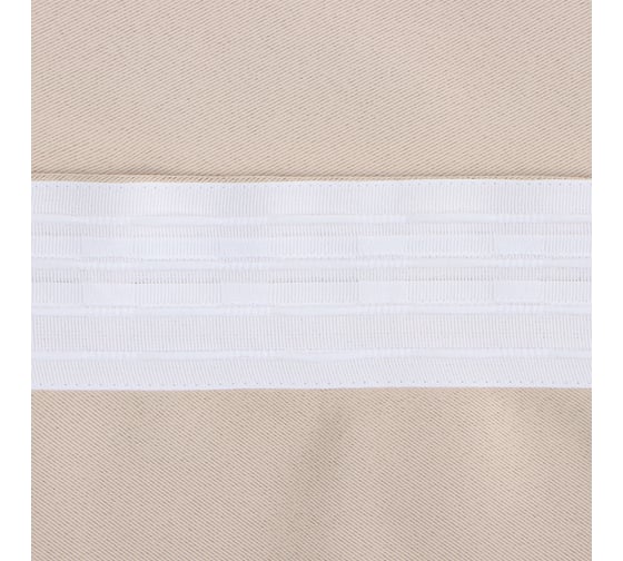 Портьерная штора Этель 145x265 см, бежевый, блэкаут, 240 г/м2 10339908