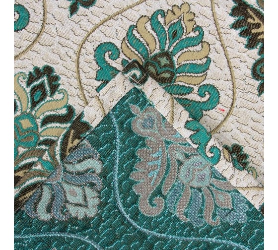 Гобеленовое покрывало Этель Барокко бирюзовый, 240x200 см, 450 г/м2 ,20% хлопок, 80% полиэстер 4616846