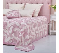 Хлопковое покрывало Этель Перья 150x240 см, фиолетовый, 100% хлопок, 300 г/м2 7548509