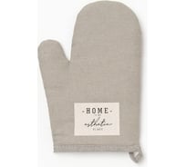 Варежка Этель Номе серый 26x16 см, 50% хлопок, 50% лен 10068896