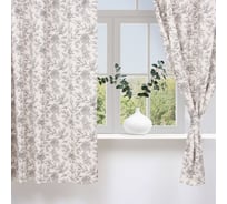 Комплект штор для кухни с подхватами Этель Black flowers 149x180 см - 2 шт. 10283368