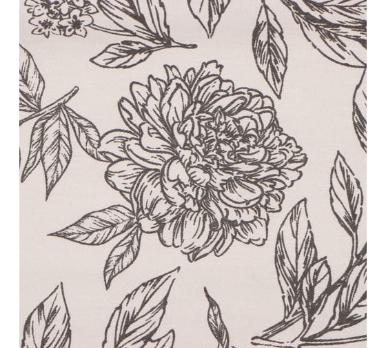 Комплект штор для кухни с подхватами Этель Black flowers 149x180 см - 2 шт. 10283368