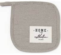 Прихватка Этель Номе серый, 16x16 см, 50% хлопок, 50% лен 10068901