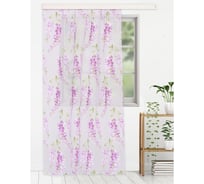 Тюль Этель Виноградная лоза лиловый, без утяжелителя, 140х250 см 7108457