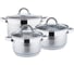 Набор посуды Bella Cucina 6 предметов, 3,9 л, 5,1 л, 6,6 л, нержавеющая сталь BC-2030 2030-BC 1