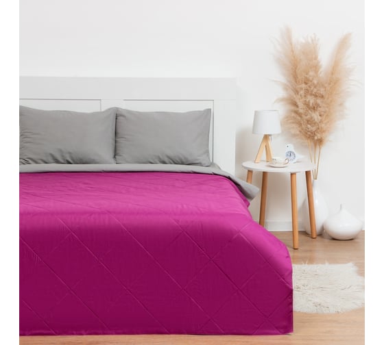 Покрывало LoveLife евро 200x210±5 см, цвет сиреневый, микрофайбер, 100% полиэстер 7581249 1