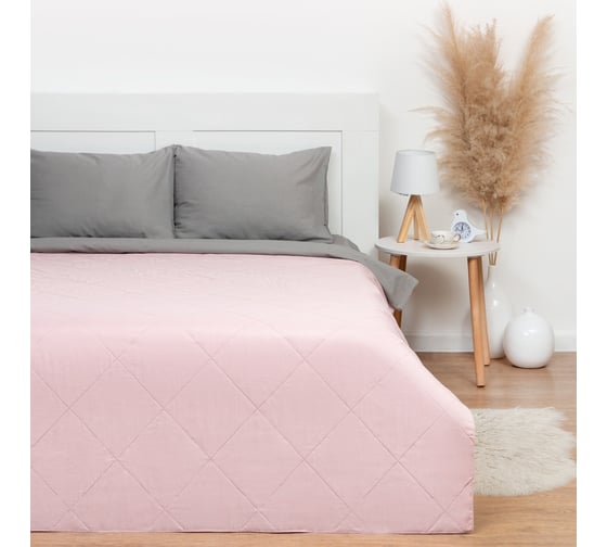 Покрывало LoveLife евро 200x210±5 см, цвет розовый, микрофайбер, 100% полиэстер 7581241 1