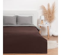 Покрывало LoveLife евро 200x210±5 см, цвет темно-коричневый, микрофайбер, 100% полиэстер 7581257