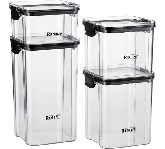 Контейнер для сыпучих продуктов пластик 1,3л. Linea Desco Regent inox 93-DE-CA-30-1300