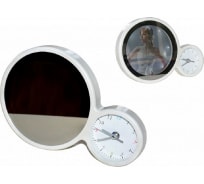 Зеркальная фоторамка APEYRON встроенные часы 20.5x6.1x29 см белая 12-72