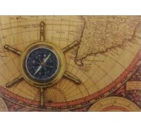 Коврик FORA придверный, грязезащитный, фотопринт Компас, 40x60 cм FOR-DOOR16