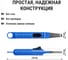 Зажигалка электронная TDM ELECTRIC для газовой плиты пьезоэлектрическая бытовая ПЗ-01, синяя SQ2511-0004 3