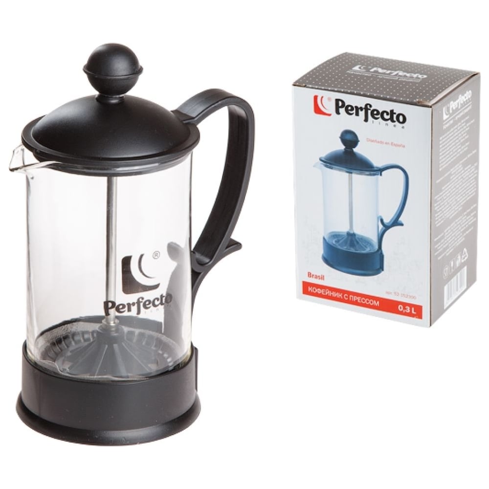 Кофейник с прессом PERFECTO LINEA стеклянный, 300 мл, Brasil 52-152300 ...
